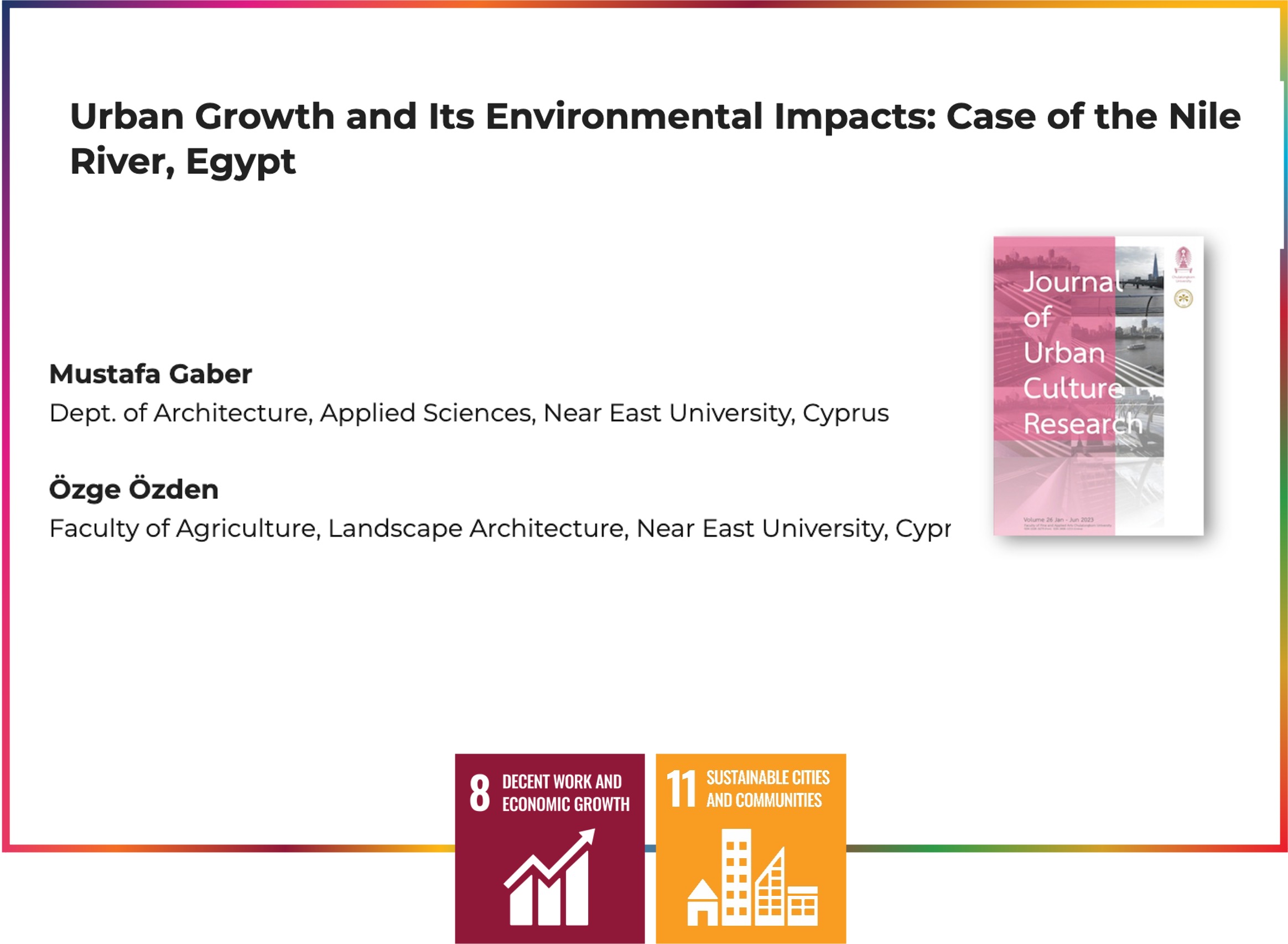 Urban Growth and Its Environmental Impacts: Case of the Nile River ...