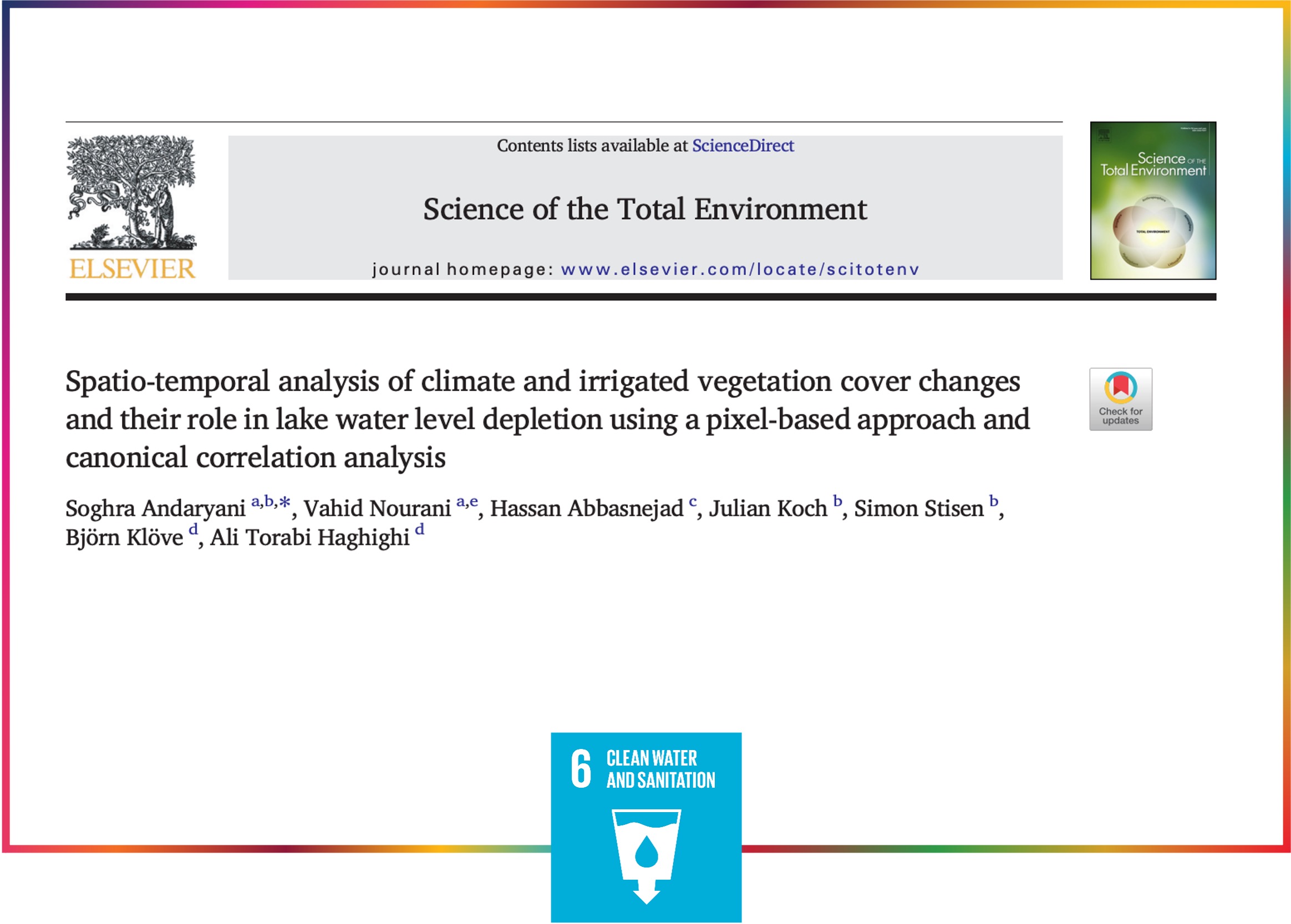 Spatio-temporal analysis of climate and irrigated vegetation cover ...